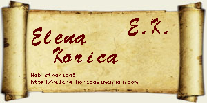 Elena Korica vizit kartica
